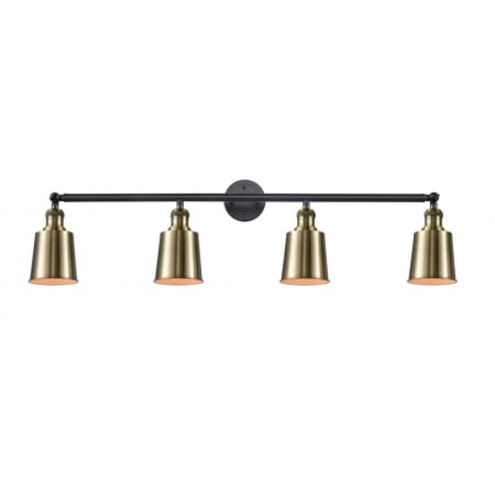 A large image of the Innovations Lighting 215 Addison Black Antique Brass / Antique Brass
