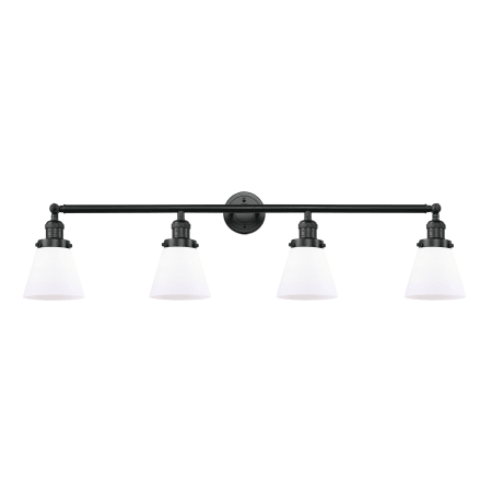 A large image of the Innovations Lighting 215-10-42 Cone Vanity Matte Black / Matte White