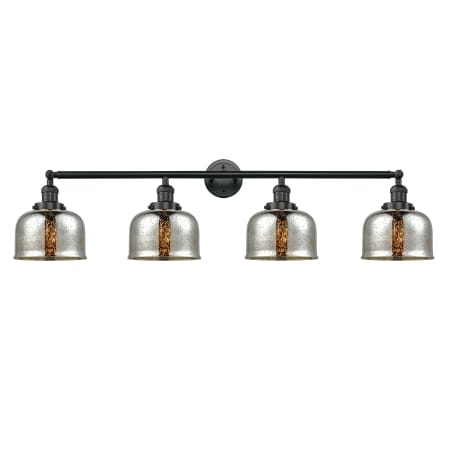 A large image of the Innovations Lighting 215-12-45 Bell Vanity Matte Black / Silver Plated Mercury
