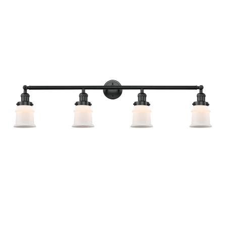 A large image of the Innovations Lighting 215-S Small Canton Matte Black / Matte White