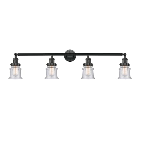 A large image of the Innovations Lighting 215-S Small Canton Matte Black / Seedy