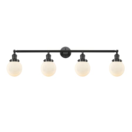 A large image of the Innovations Lighting 215-S-6 Beacon Oil Rubbed Bronze / Matte White