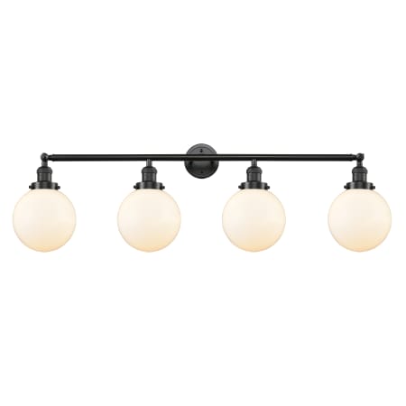 A large image of the Innovations Lighting 215-S-8 Beacon Oil Rubbed Bronze / Matte White