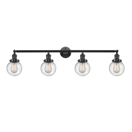 A large image of the Innovations Lighting 215-S-6 Beacon Oil Rubbed Bronze / Seedy