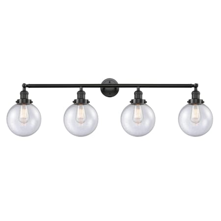 A large image of the Innovations Lighting 215-S-8 Beacon Oil Rubbed Bronze / Seedy