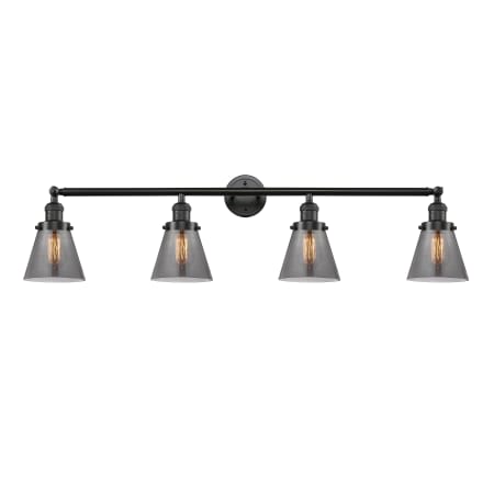 A large image of the Innovations Lighting 215-S Small Cone Oil Rubbed Bronze / Smoked