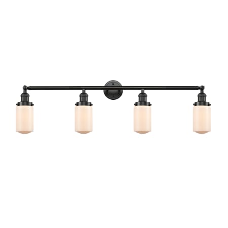 A large image of the Innovations Lighting 215 Dover Oil Rubbed Bronze / Matte White Cased