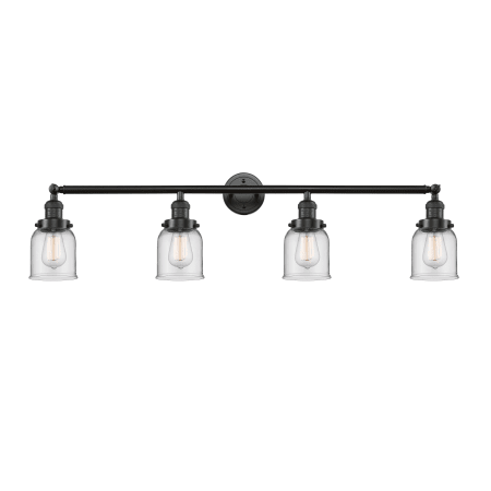 A large image of the Innovations Lighting 215-S Small Bell Oil Rubbed Bronze / Clear