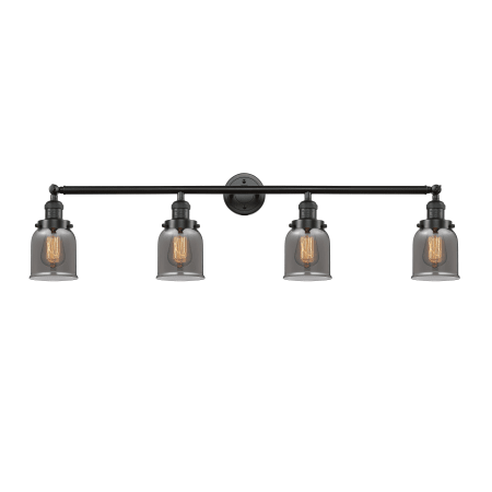 A large image of the Innovations Lighting 215-S Small Bell Oil Rubbed Bronze / Plated Smoked