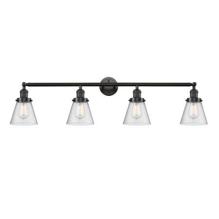 A large image of the Innovations Lighting 215-S Small Cone Oil Rubbed Bronze / Seedy