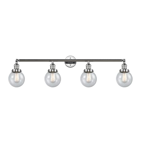 A large image of the Innovations Lighting 215-12-42 Beacon Vanity Polished Chrome / Seedy