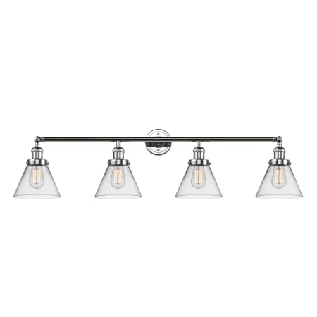 A large image of the Innovations Lighting 215 Large Cone Polished Chrome / Clear