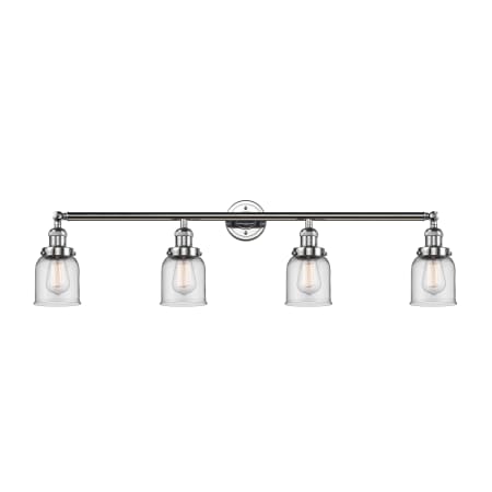 A large image of the Innovations Lighting 215 Small Bell Polished Chrome / Clear