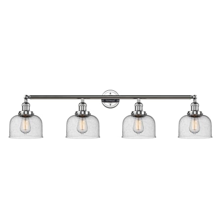 A large image of the Innovations Lighting 215 Large Bell Polished Chrome / Seedy