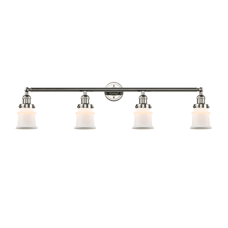 A large image of the Innovations Lighting 215-S Small Canton Polished Nickel / Matte White