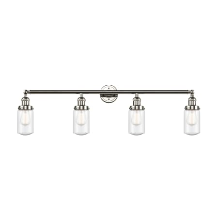 A large image of the Innovations Lighting 215 Dover Polished Nickel / Seedy