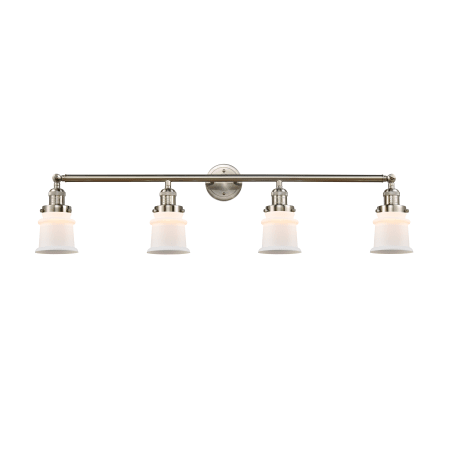 A large image of the Innovations Lighting 215-S Small Canton Brushed Satin Nickel / Matte White