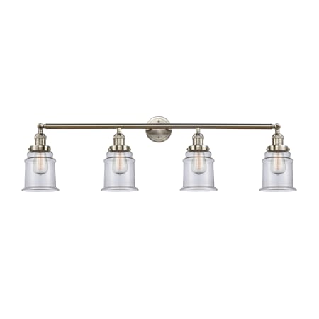 A large image of the Innovations Lighting 215-S Canton Brushed Satin Nickel / Clear