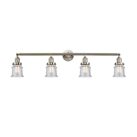 A large image of the Innovations Lighting 215-S Small Canton Brushed Satin Nickel / Seedy