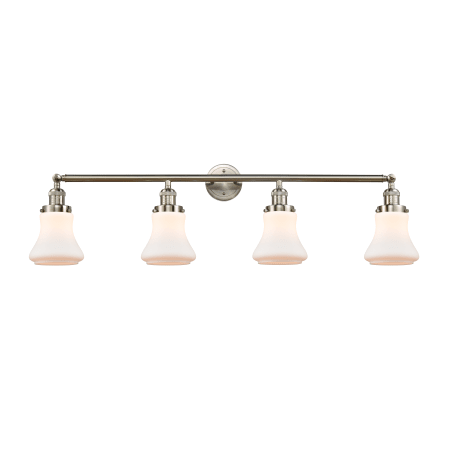 A large image of the Innovations Lighting 215-S Bellmont Brushed Satin Nickel / Matte White