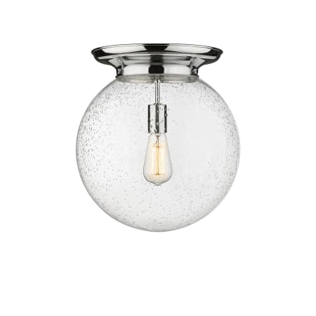A large image of the Innovations Lighting 221-1F-16-14 Beacon Flush Polished Chrome / Seedy