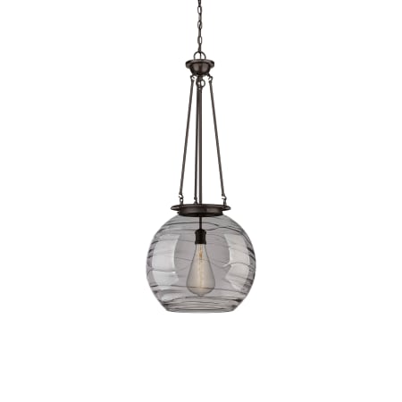 A large image of the Innovations Lighting 221-1P-41-18 Athens Pendant Oil Rubbed Bronze