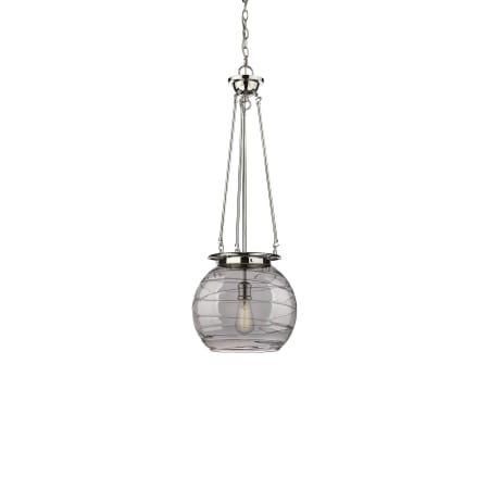 A large image of the Innovations Lighting 221-1P-37-14 Athens Pendant Polished Nickel
