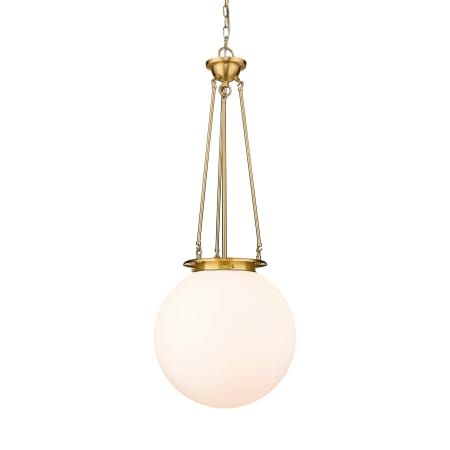 A large image of the Innovations Lighting 221-1P-40-16 Beacon Pendant Satin Gold / Matte White