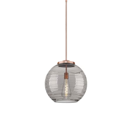 A large image of the Innovations Lighting 221-1S-18-16-LED Athens Pendant Antique Copper