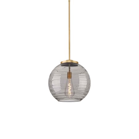 A large image of the Innovations Lighting 221-1S-18-16-LED Athens Pendant Brushed Brass