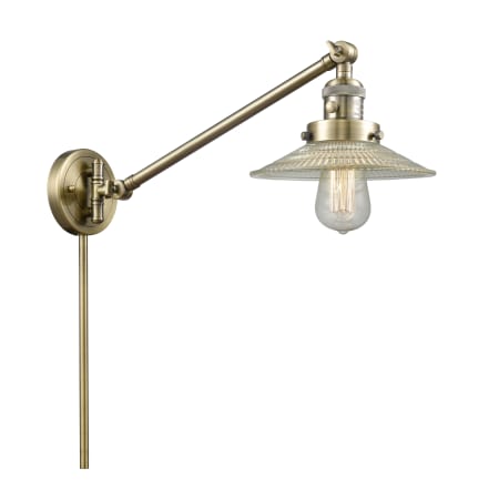 A large image of the Innovations Lighting 237 Halophane Antique Brass / Flat