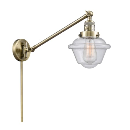 A large image of the Innovations Lighting 237 Small Oxford Antique Brass / Seedy