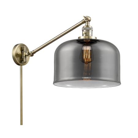 A large image of the Innovations Lighting 237 X-Large Bell Antique Brass / Smoked