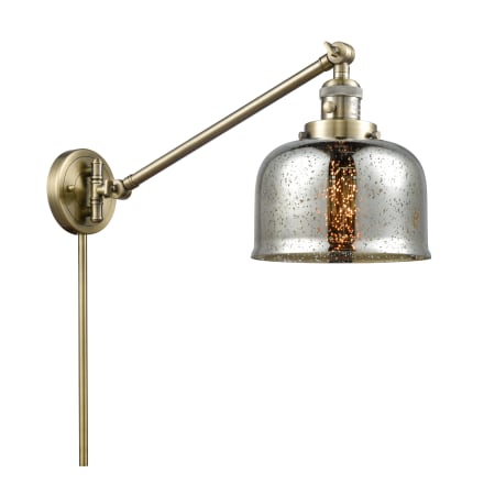 A large image of the Innovations Lighting 237 Large Bell Antique Brass / Silver Plated Mercury