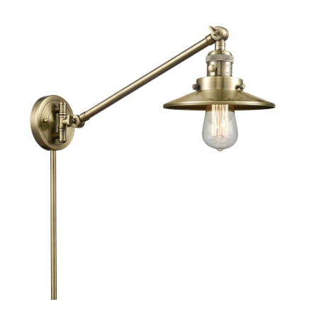 A large image of the Innovations Lighting 237 Railroad Antique Brass / Metal