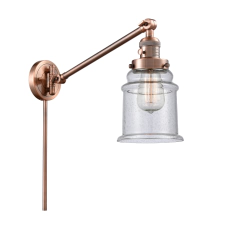 A large image of the Innovations Lighting 237 Canton Antique Copper / Seedy