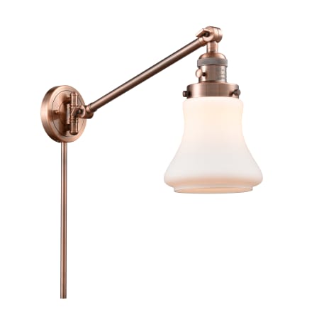A large image of the Innovations Lighting 237 Bellmont Antique Copper / Matte White