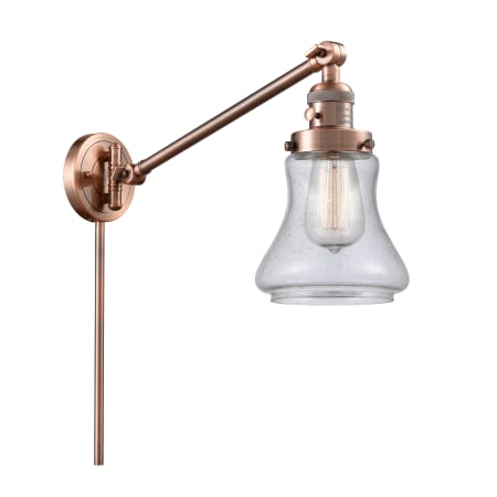 A large image of the Innovations Lighting 237 Bellmont Antique Copper / Seedy