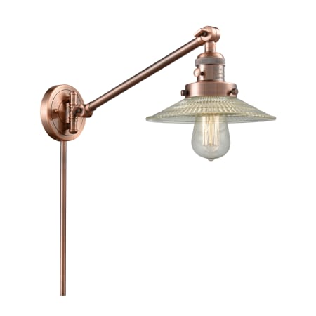 A large image of the Innovations Lighting 237 Halophane Antique Copper / Flat