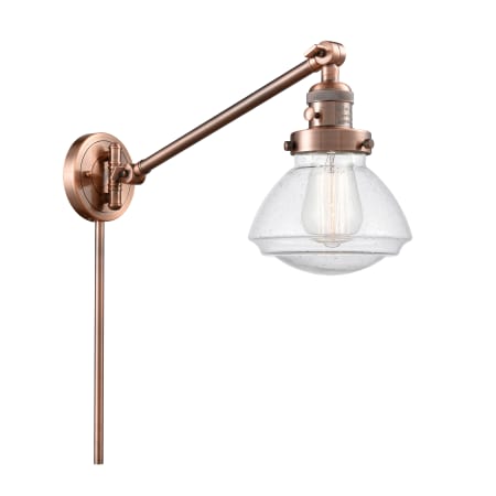 A large image of the Innovations Lighting 237 Olean Antique Copper / Seedy