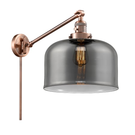 A large image of the Innovations Lighting 237 X-Large Bell Antique Copper / Smoked