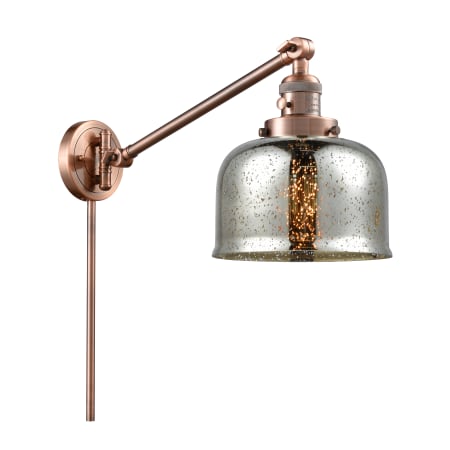 A large image of the Innovations Lighting 237 Large Bell Antique Copper / Silver Plated Mercury