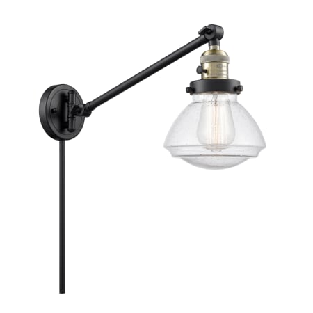A large image of the Innovations Lighting 237 Olean Black Antique Brass / Seedy