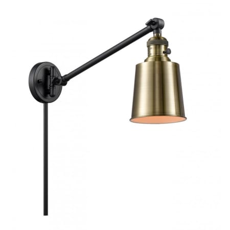 A large image of the Innovations Lighting 237 Addison Black Antique Brass / Antique Brass