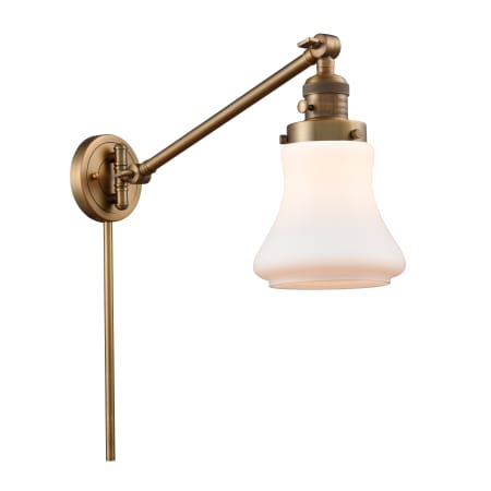 A large image of the Innovations Lighting 237 Bellmont Brushed Brass / Matte White
