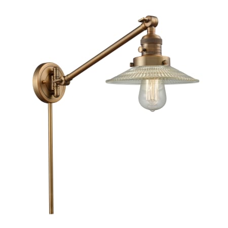 A large image of the Innovations Lighting 237 Halophane Brushed Brass / Flat