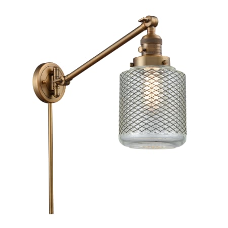 A large image of the Innovations Lighting 237 Stanton Brushed Brass / Wire Mesh