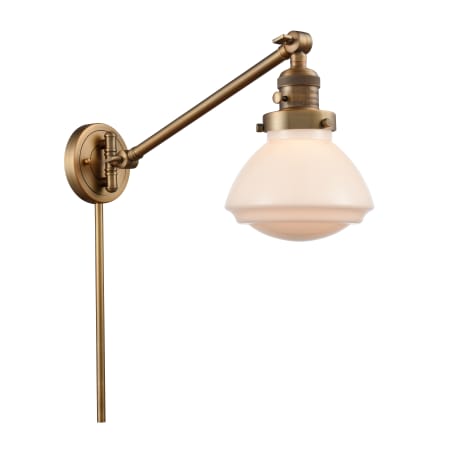 A large image of the Innovations Lighting 237 Olean Brushed Brass / Matte White