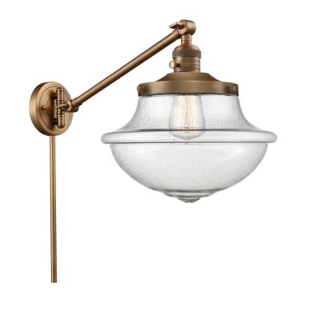 A large image of the Innovations Lighting 237 Large Oxford Brushed Brass / Seedy