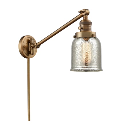 A large image of the Innovations Lighting 237 Small Bell Brushed Brass / Silver Plated Mercury